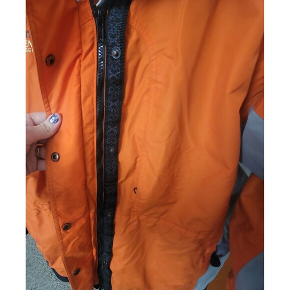 Columbia Challenge Series Jacket Large Womens Orange Gray Shell Only - Picture 3 of 16